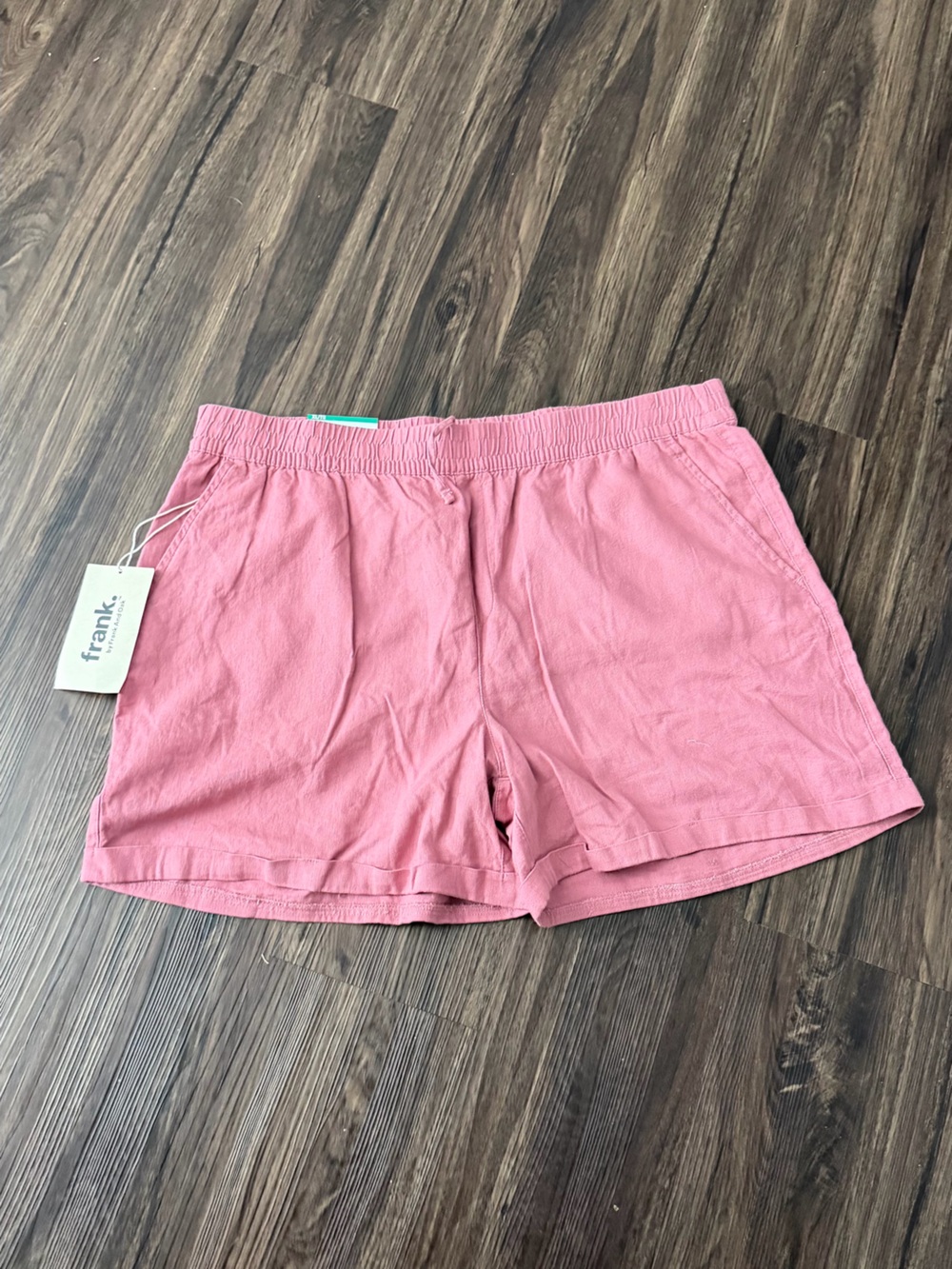 Frank & Oak Coral Pink Elastic-Waist Athletic Shorts